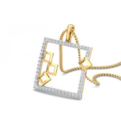 Sabina Diamond Pendant in Gold